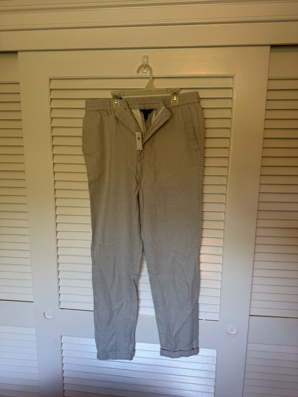 Banana Republic Light Gray Drawstring Chinos